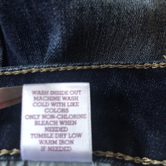 American Heritage Juniors Distressed Dark‎ Blue SO Jeans Size 7 - Picture 7 of 10